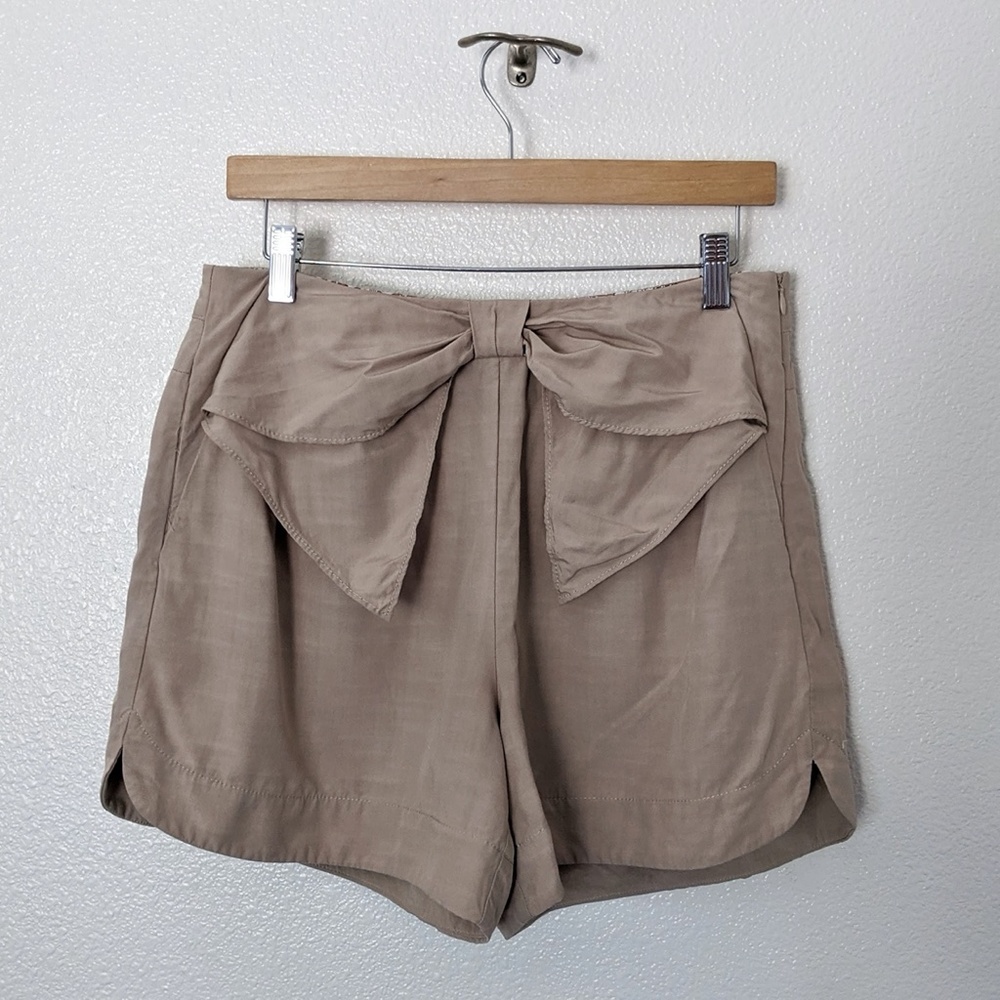 Anthropologie Elevenses High-waisted Khaki Shorts
